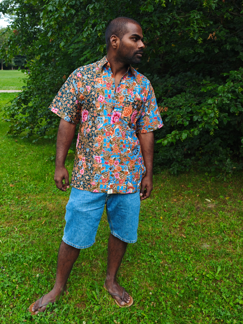 Urak Oversized Shirt Brown/White