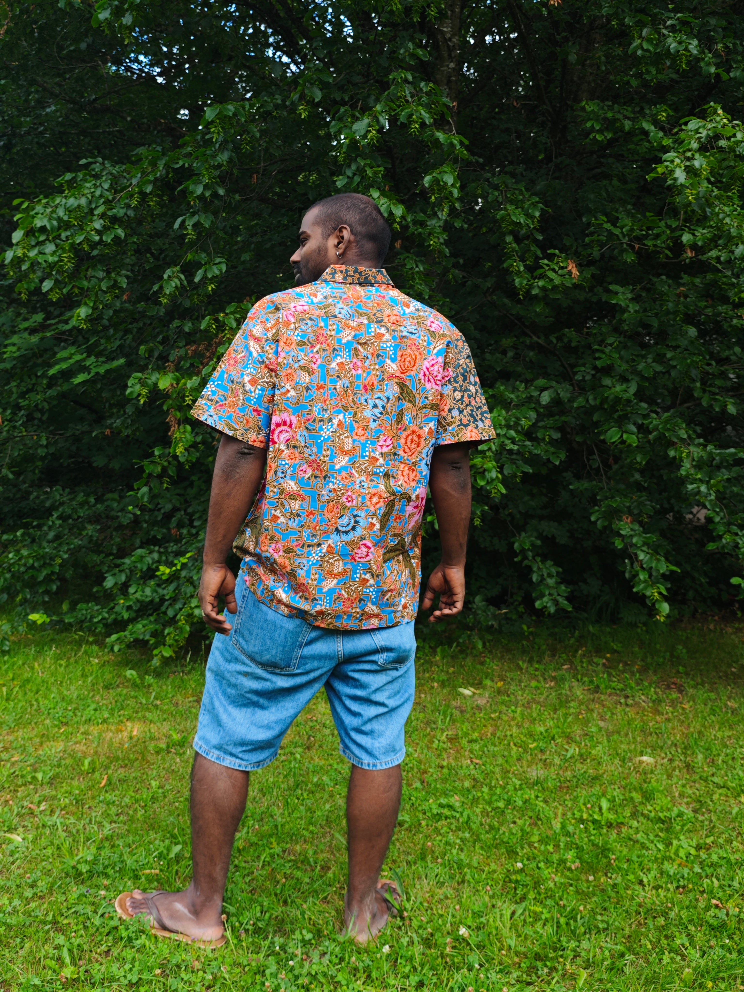 Urak Oversized Shirt Brown/White