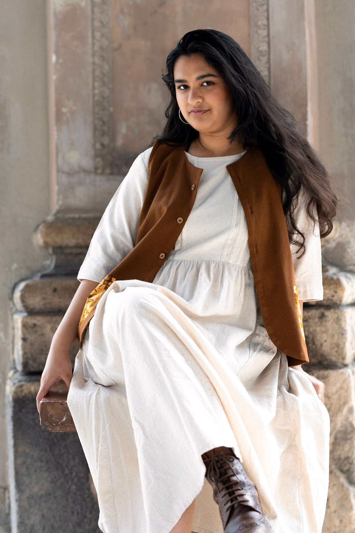 Aarohi Kleid  Creme