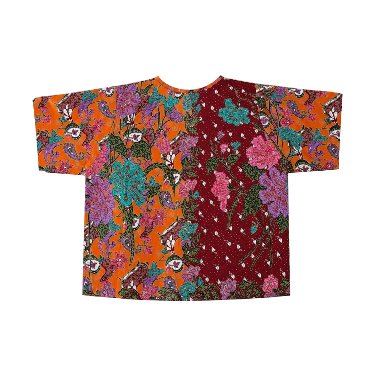 Urak Batik Crop Shirt Orange/Rot