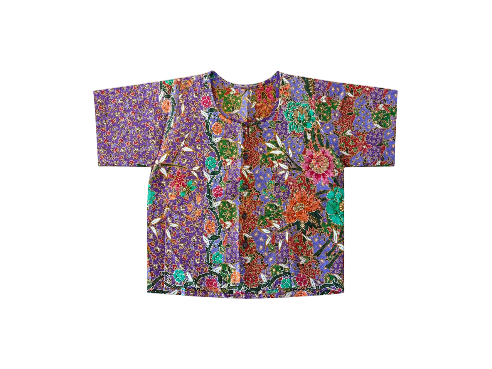 Urak Batik Crop Shirt Flieder