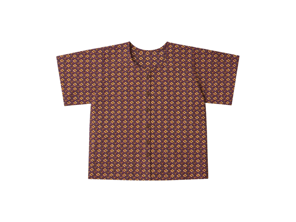 Urak Batik Crop Shirt Traube