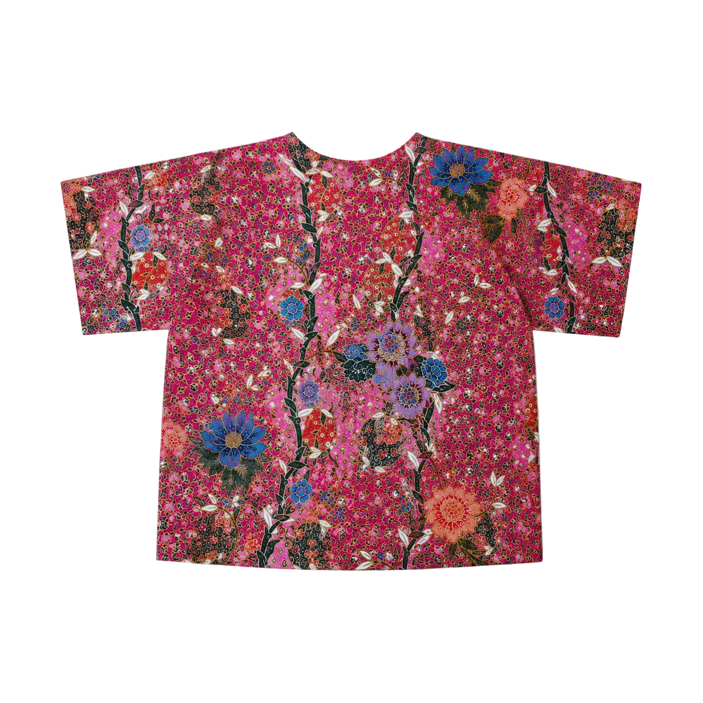 Urak Batik Crop Shirt Rosa/Blau