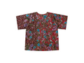 Urak Batik Crop Shirt Rot/Türkis