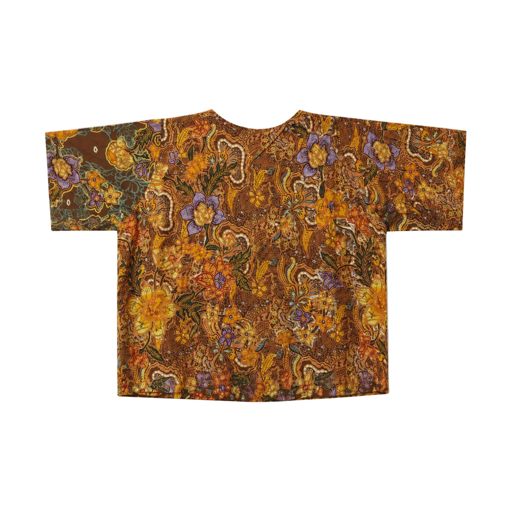 Urak Batik Crop Shirt Ocker/Lila