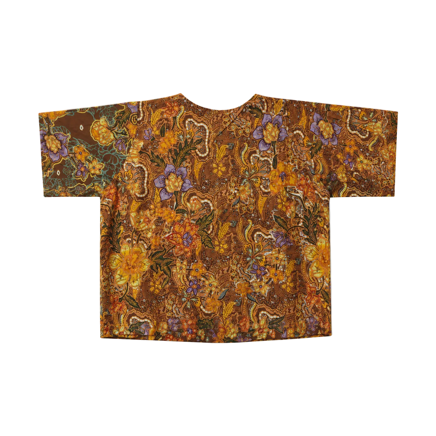 Urak Batik Crop Shirt Ocker/Lila