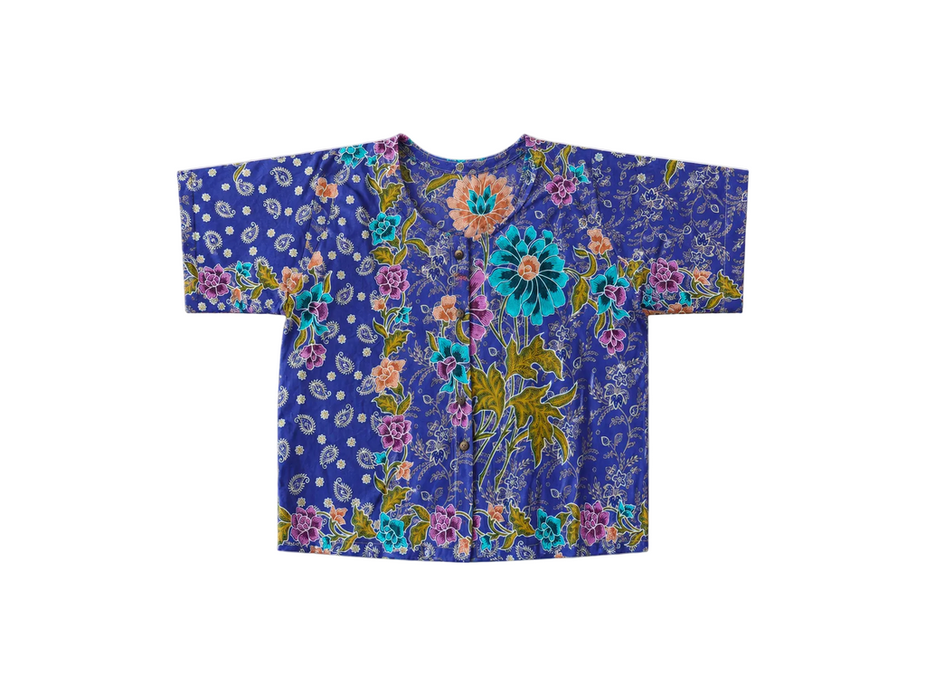 Urak Batik Crop Shirt Lila