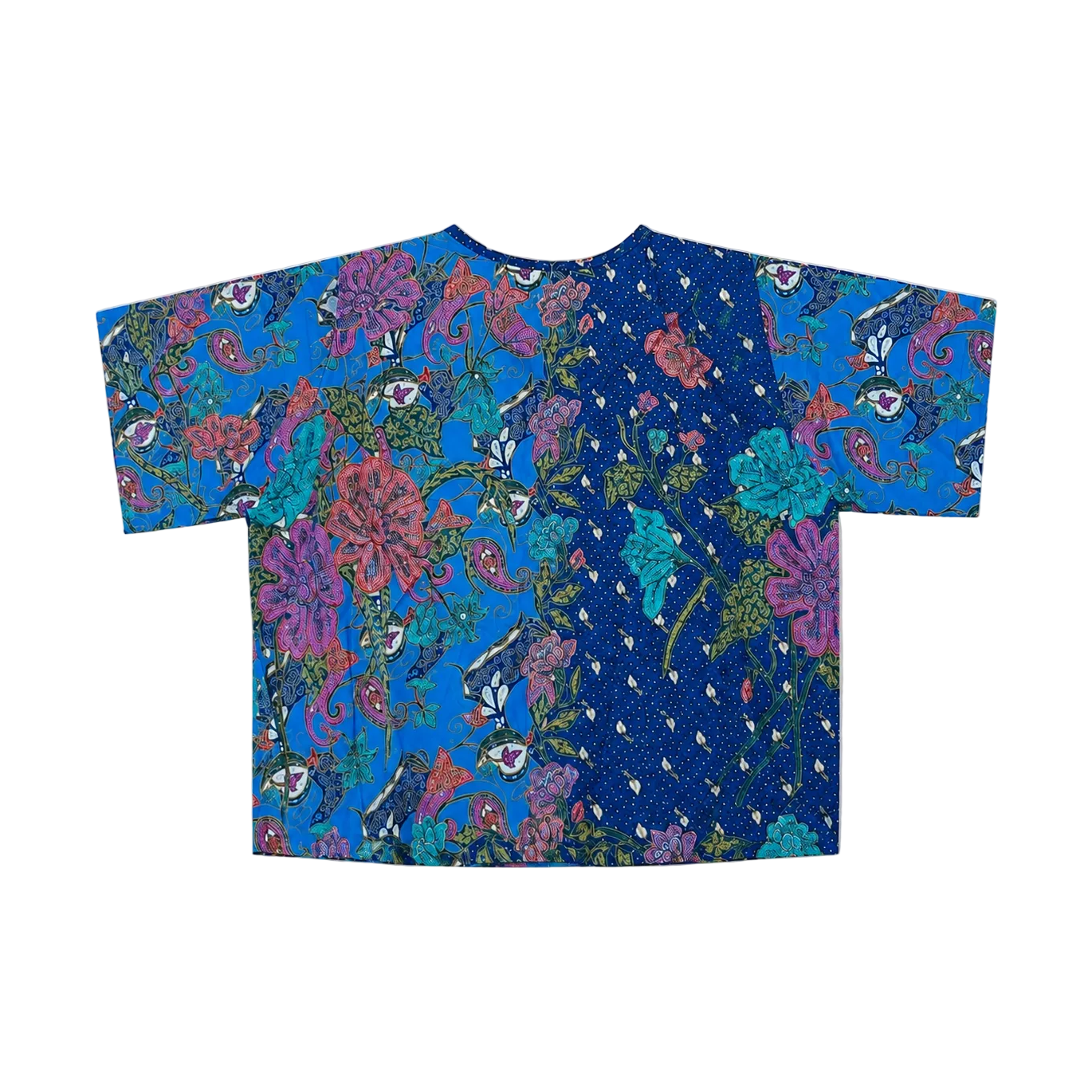 Urak Batik Crop Shirt Dunkelblau