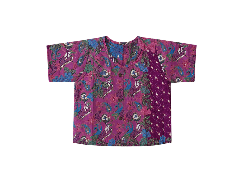 Urak Batik Crop Shirt Beere