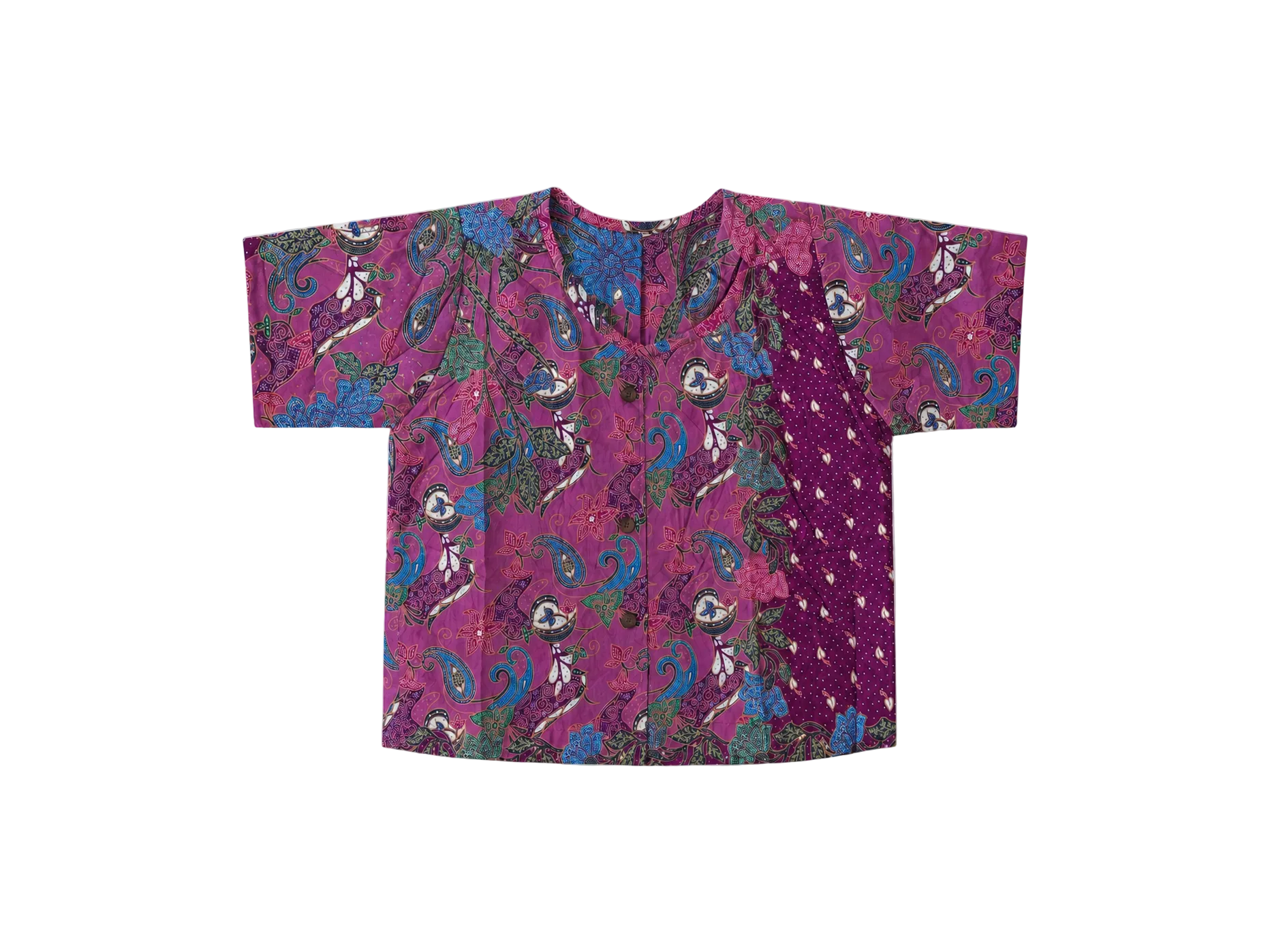Urak Batik Crop Shirt Beere